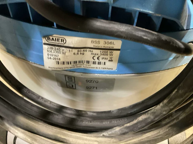 2018 baier bss 306l industriële stofzuiger - afbeelding 3 van  3