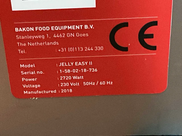 2018 bakon food equipment jelly easy ii gelei en glazuurmachine - afbeelding 6 van  6