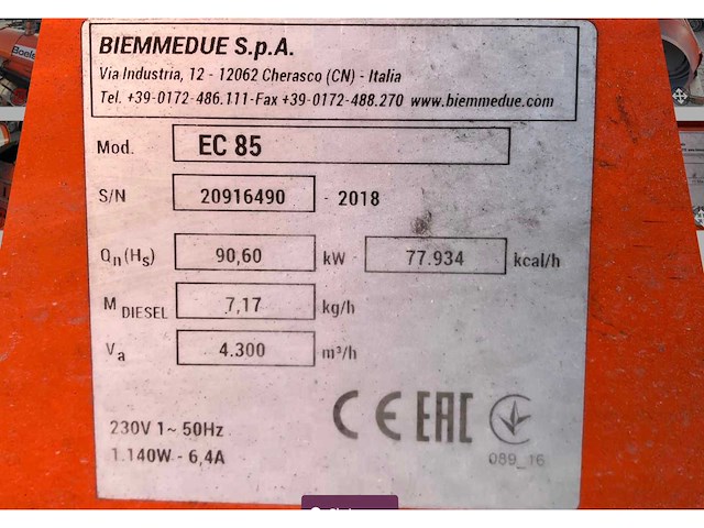 2018 biemmedue ec 85 diesel heater - afbeelding 2 van  10