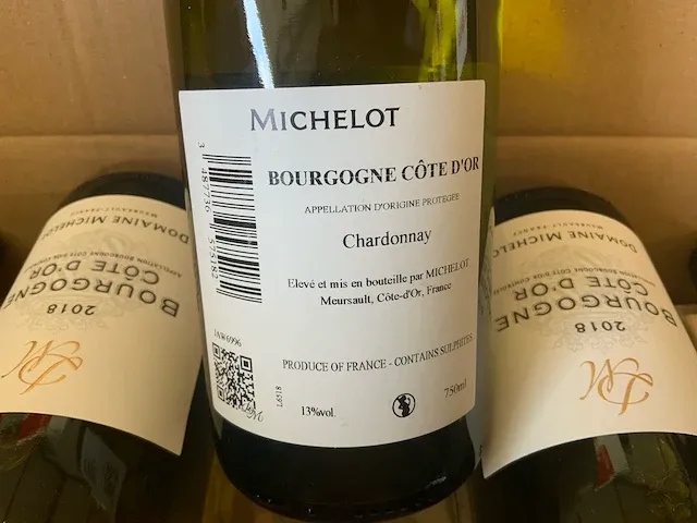 2018 bourgogne cote d’or domaine michelot witte wijn (11x) - afbeelding 2 van  4