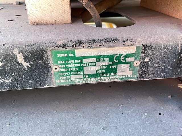 2018 brendon powerwashers bb1000 bbw30kpe+es hogedrukreiniger aanhangwagen - afbeelding 19 van  20