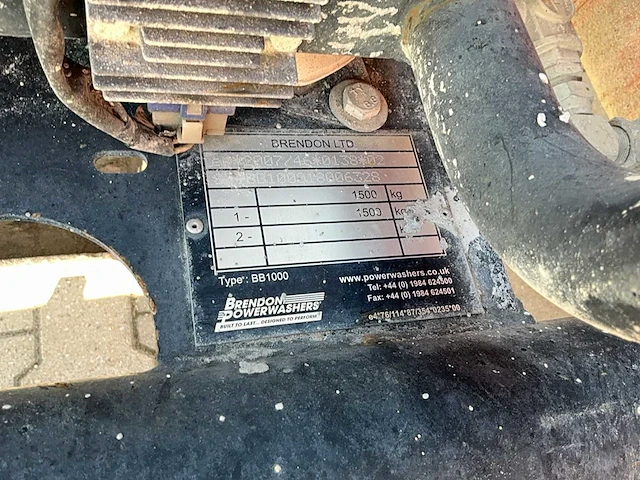 2018 brendon powerwashers bb1000 bbw30kpe+es hogedrukreiniger aanhangwagen - afbeelding 24 van  24