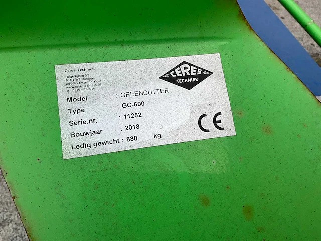 2018 ceres gc-600 greencutter - afbeelding 2 van  14
