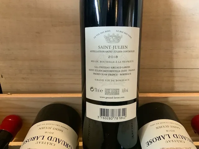 2018 chateau gruaud la rose rode wijn (6x) - afbeelding 3 van  4