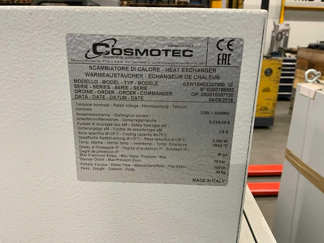 2018 cosmotec exw15h02207000 1z warmtewisselaar - afbeelding 4 van  12