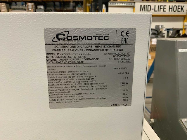 2018 cosmotec exw15h02207000 1z warmtewisselaar - afbeelding 4 van  12