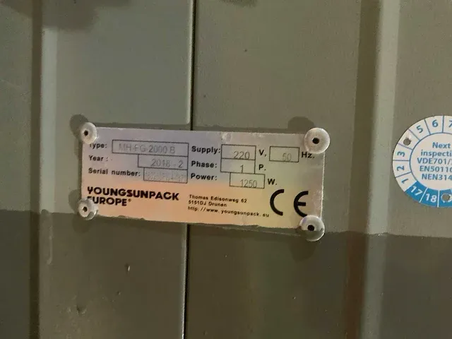 2018 de wit mh-fg-2000 b palletfoliewikkelaar - afbeelding 7 van  9