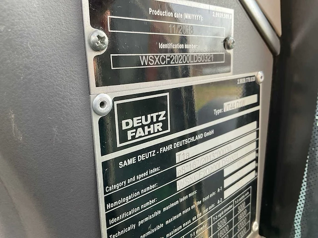 2018 deutz-fahr 6185 ttv vierwielaangedreven landbouwtractor - afbeelding 47 van  51