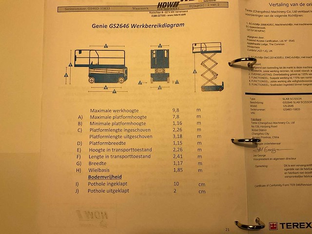 2018 genie gs-2646 hoogwerker - afbeelding 24 van  32