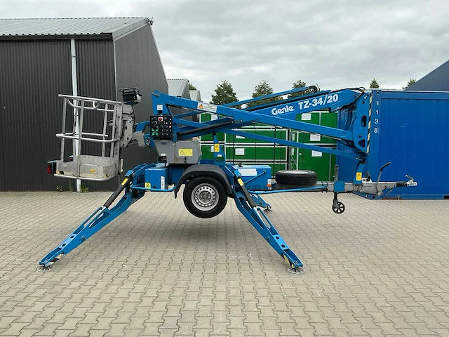 2018 genie tz34/20 (261 h.) knik-telescoophoogwerker op aanhangwagen - afbeelding 2 van  40