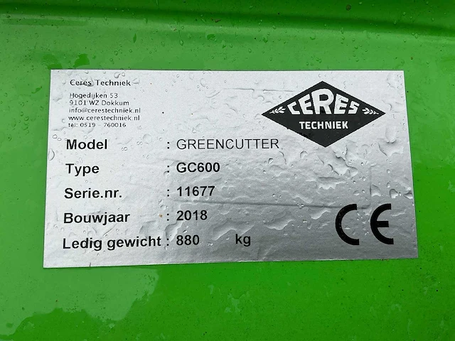 2018 green cutter gc600 - afbeelding 5 van  13
