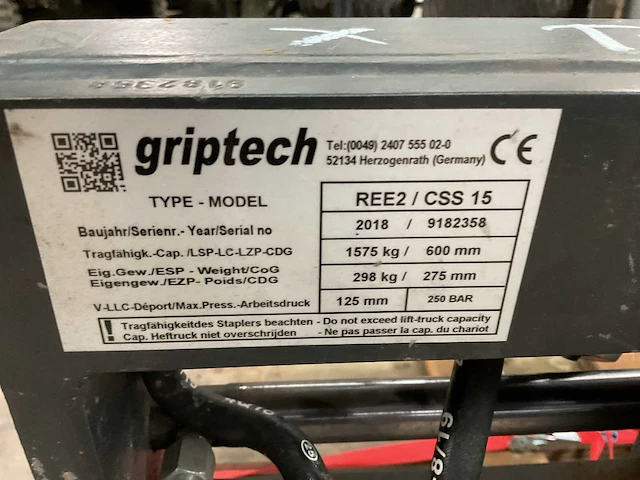 2018 griptech ree2/css15 vorkenbord - afbeelding 7 van  7