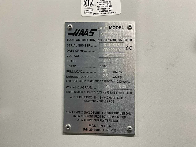 2018 haas st-35 cnc draaibank - afbeelding 17 van  26