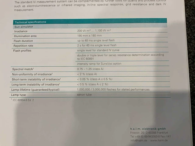 2018 halm cetis pv-iuct-1800 zonnecel test systeem - afbeelding 27 van  36