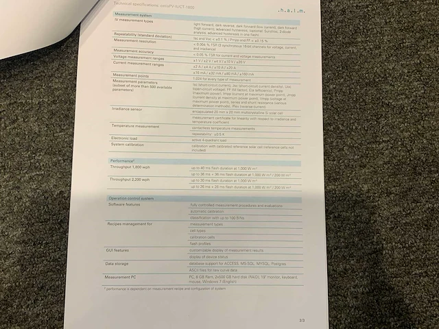 2018 halm cetis pv-iuct-1800 zonnecel test systeem - afbeelding 28 van  36