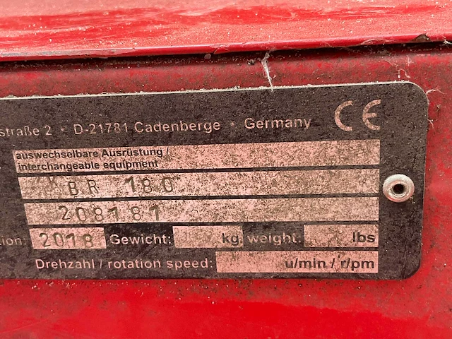 2018 hörger kbr 180 kunststofbaan reiniger - afbeelding 7 van  16