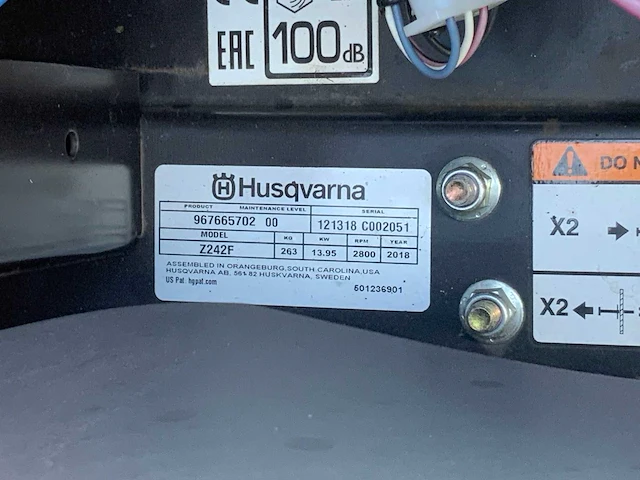 2018 husqvarna z 242f grasmaaier - afbeelding 15 van  15
