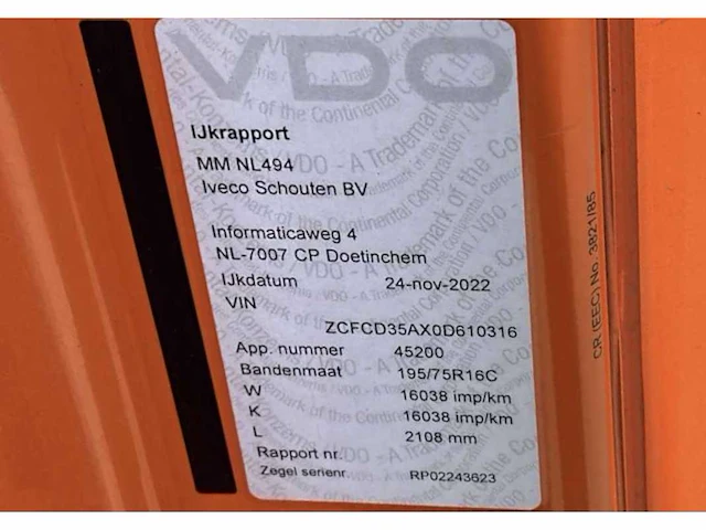 2018 iveco daily 35-140 bedrijfswagen - afbeelding 19 van  27