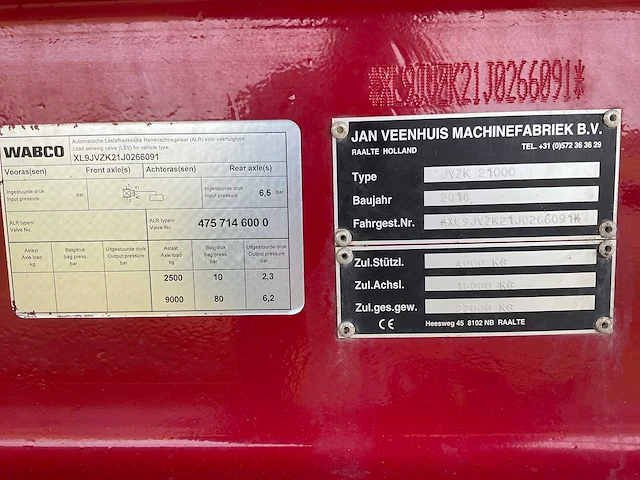 2018 jan veenhuis jvzk 21000 kipper - afbeelding 9 van  17