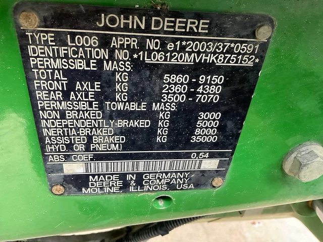 2018 john deere 6120m vierwielaangedreven landbouwtractor - afbeelding 16 van  33