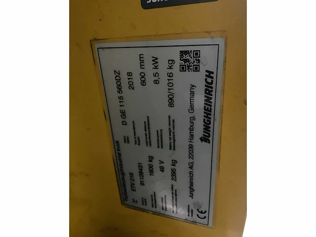 2018 jungheinrich etv 216 reach truck - afbeelding 10 van  20