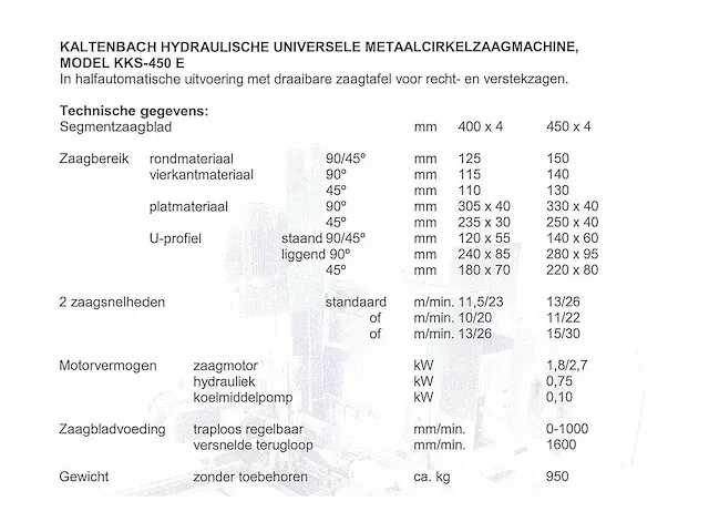 2018 kaltenbach kks 450 e boor en zaaglijn - afbeelding 32 van  44