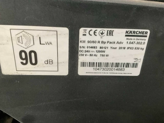 2018 kärcher km90/60 r veegmachine - afbeelding 7 van  10