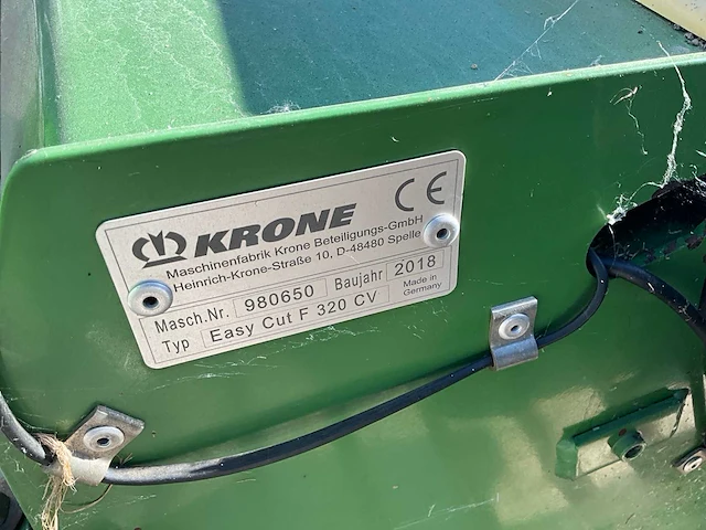 2018 krone easy cut f 320 cv / 2012 easy cut 9140cv triplemaaier set - afbeelding 9 van  36