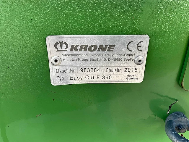 2018 krone easy cut f360 schijvenmaaier - afbeelding 21 van  21