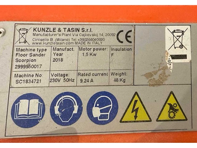 2018 kt kunzle & tasin scorpion parketschuurmachine - afbeelding 9 van  9