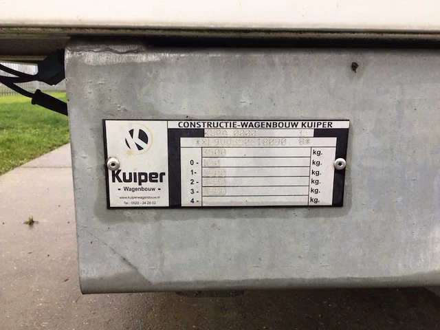 2018 kuiper kupa 3500kg meubelbak aanhangwagen - afbeelding 9 van  10
