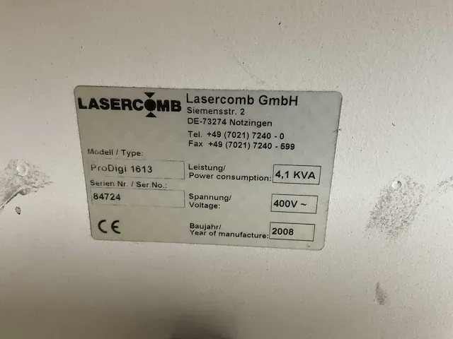 2018 lasercomb prodigi 1613 snijplotter - afbeelding 4 van  12