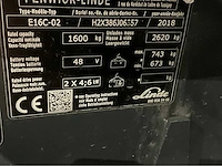 2018 linde e16c-02 vorkheftruck - afbeelding 11 van  19
