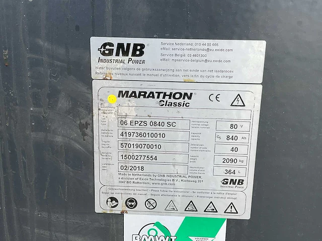 2018 linde e40l-01/600 vorkheftruck - afbeelding 7 van  16