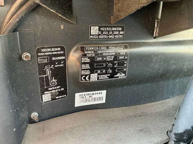 2018 linde h16t-01 vorkheftruck - afbeelding 8 van  12