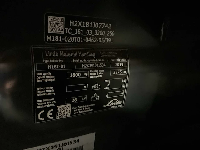 2018 linde h16t-01 vorkheftruck - afbeelding 16 van  23