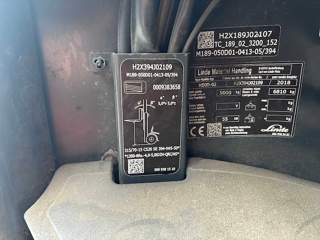 2018 linde h50d-02 vorkheftruck - afbeelding 37 van  45
