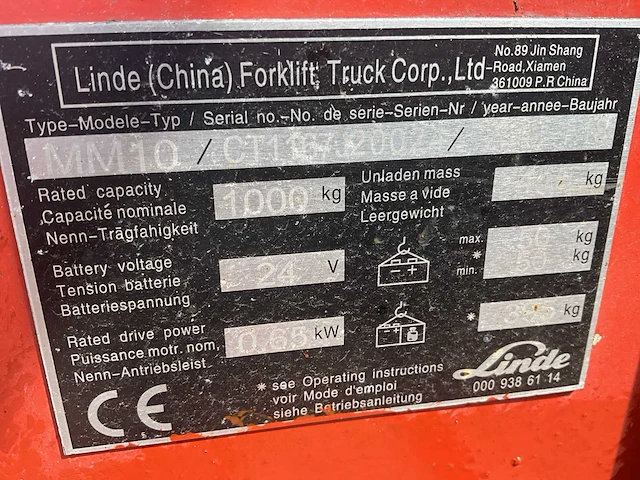 2018 linde m10 stapelaar - afbeelding 4 van  12