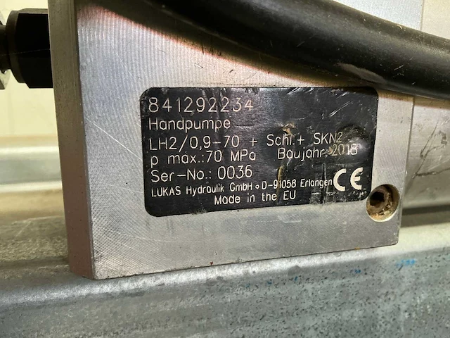 2018 lukas hand hydrauliekpomp - afbeelding 3 van  3