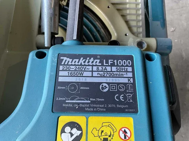 2018 makita flipper lf1000 afkortcirkelzaagmachine / zaagtafel - afbeelding 10 van  10