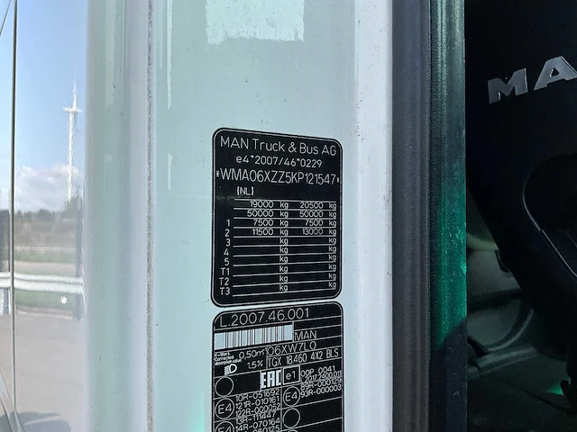 2018 man tgx 18.460 4x2 euro6 vrachtwagen - afbeelding 28 van  34