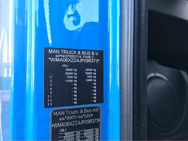 2018 man tgx vrachtwagen - afbeelding 32 van  34