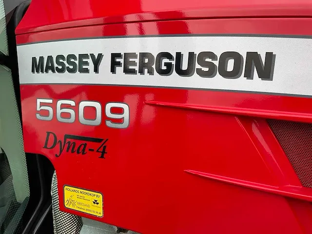 2018 massey ferguson 5609 dyna-4 tweewielaangedreven landbouwtractor (c-a) - afbeelding 9 van  34