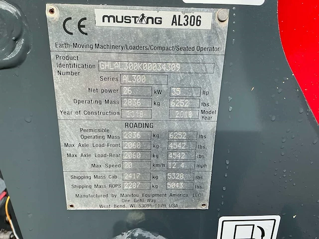 2018 mustang al300 shovel - afbeelding 14 van  21