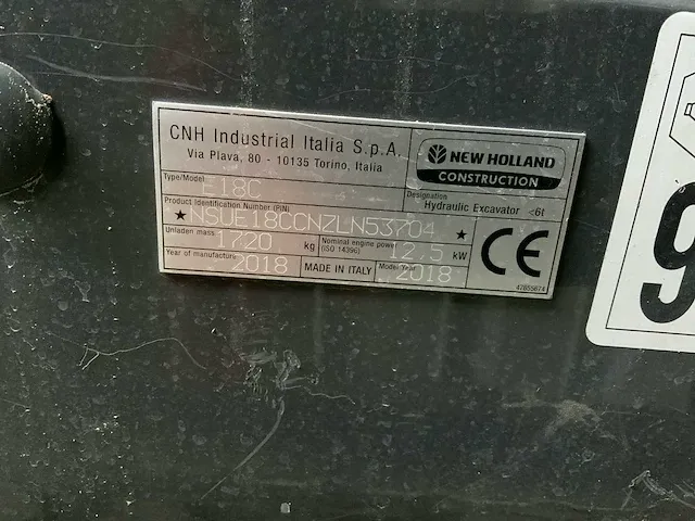 2018 new holland e18c minigraafmachine - afbeelding 13 van  20