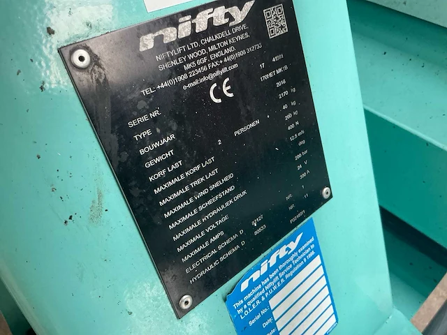 2018 nifty 170het mk1b aanhanger hoogwerker - afbeelding 22 van  29