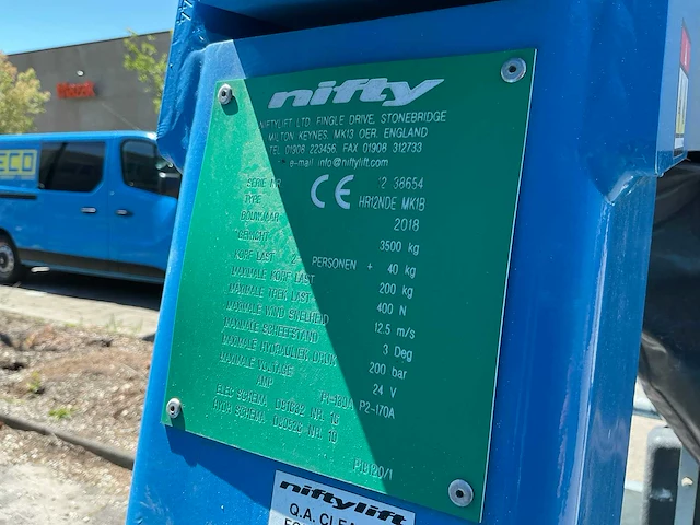 2018 nifty hr12nde hoogwerker - afbeelding 19 van  29