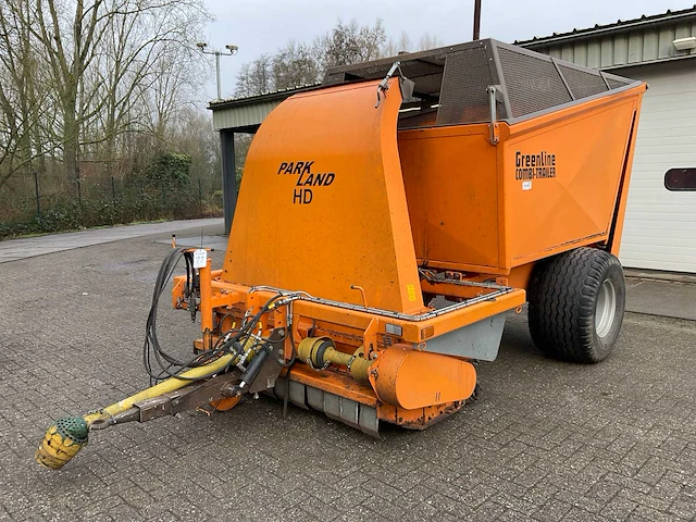 2018 parkland greenline sch350 getrokken klepelmaaier met opvangbak - afbeelding 1 van  19