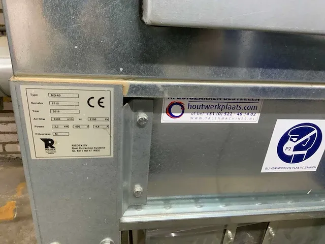 2018 riedex md-60 riedex filterafzuiginstallatie - afbeelding 3 van  4