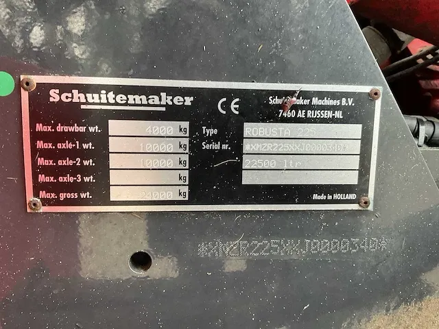 2018 schuitemaker robusta 225 “22,5m3” bemestertank - afbeelding 30 van  36